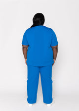 Iris Five-Pocket Women's Royal Blue Scrub Top