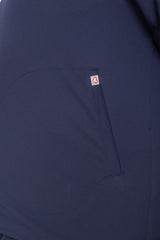 Orchid Three-Pocket Women's Navy Scrub Top