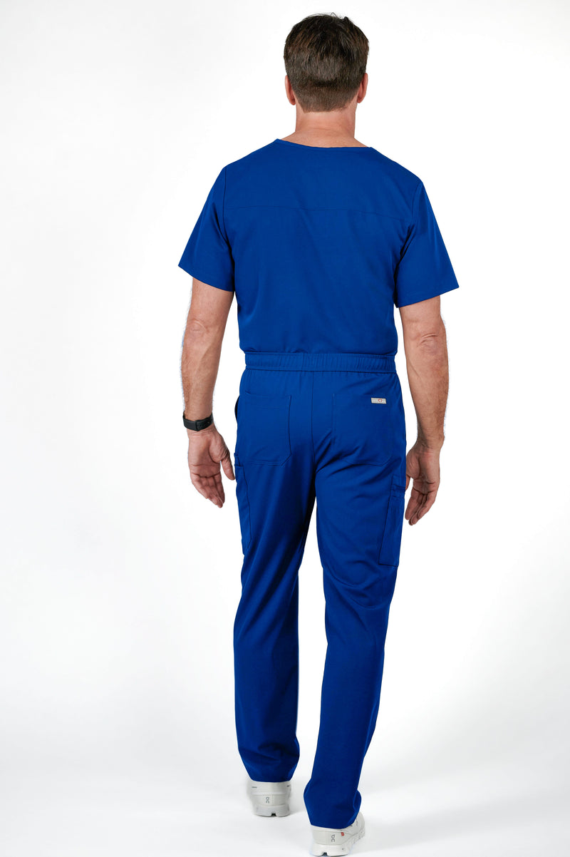 Prague Cargo Men's Galaxy Blue Scrub Pants