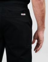 Amalfi Classic Men's Black Scrub Pants