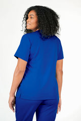Rose One-Pocket Womens Galaxy Blue Scrub Top