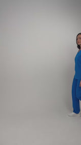 Rose One-Pocket Womens Black Scrub Top