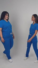 Jasmine Cargo Women's Galaxy Blue Scrub Pants