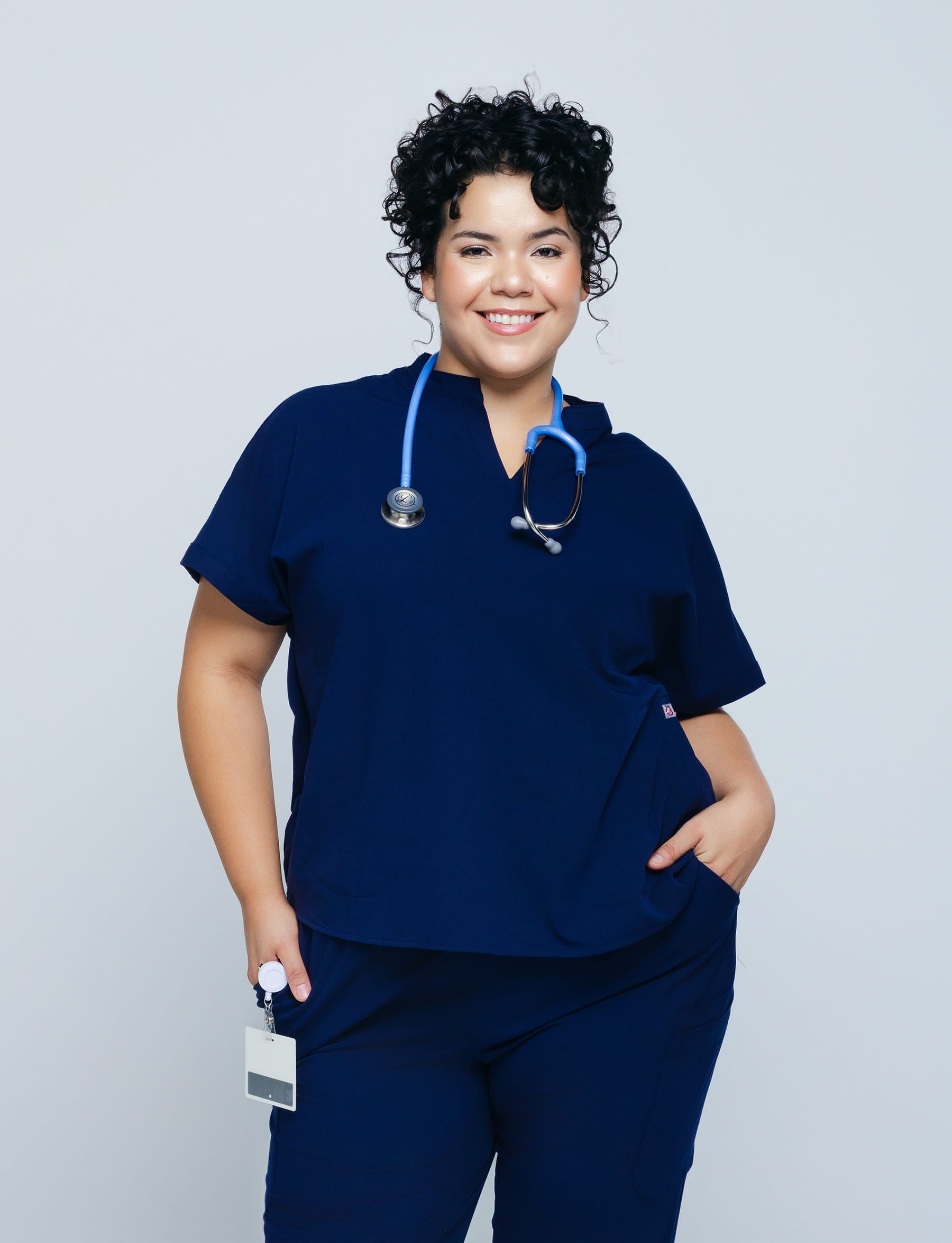 Orchid Three-Pocket Women's Scrub Top