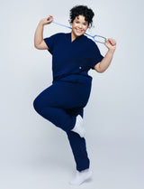 Orchid Three-Pocket Women's Scrub Top